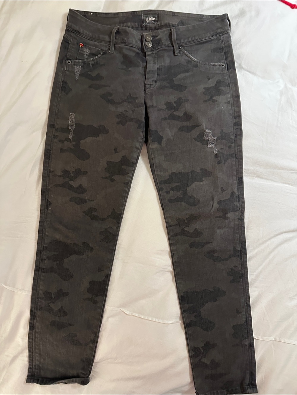 Hudson Women's Black Camo Skinny Jeans